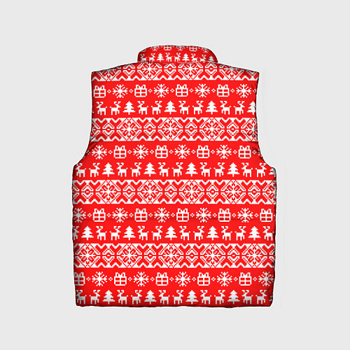 Детский жилет New Years winter pattern / 3D-Красный – фото 2