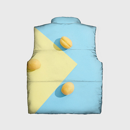 Детский жилет Жёлтый и голубой цвета и абрикосы / 3D-Черный – фото 2