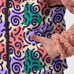 Детский жилет Полосы и фигуры гранж, цвет: 3D-красный — фото 2