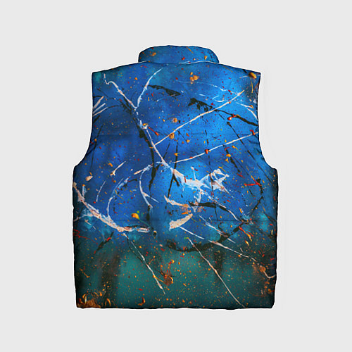 Детский жилет Тёмно-синий туман и краски / 3D-Черный – фото 2