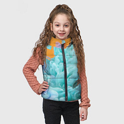 Детский жилет Красочный и разноцветный дым, цвет: 3D-черный — фото 2