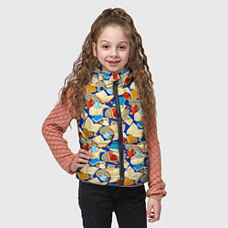 Детский жилет Книги и котики, цвет: 3D-красный — фото 2