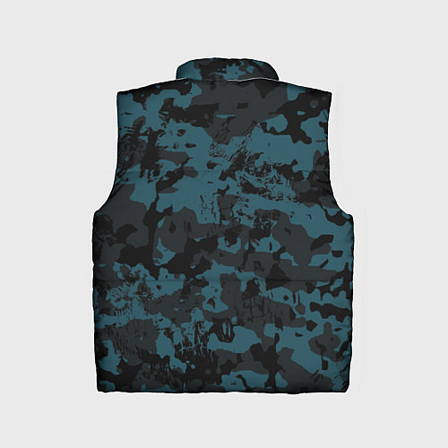 Детский жилет Тёмно-синий камуфляж / 3D-Красный – фото 2