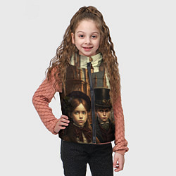Детский жилет Victorian boy and girl, цвет: 3D-черный — фото 2