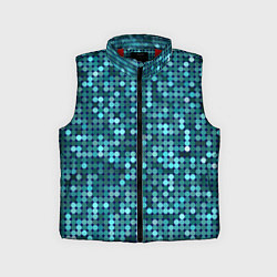 Детский жилет Блеск пайеток изумрудных бирюзовых, цвет: 3D-красный