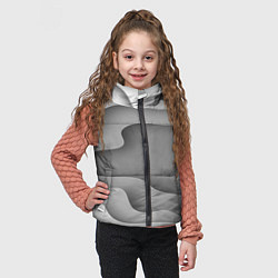 Детский жилет Множество оттенков серого в разломе, цвет: 3D-красный — фото 2