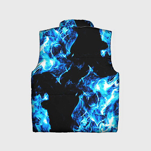 Детский жилет Красивый синий огонь / 3D-Черный – фото 2