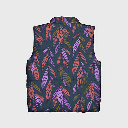 Детский жилет Лиственный узор / 3D-Черный – фото 2