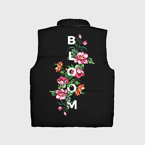 Детский жилет Love bloom flowers / 3D-Черный – фото 2
