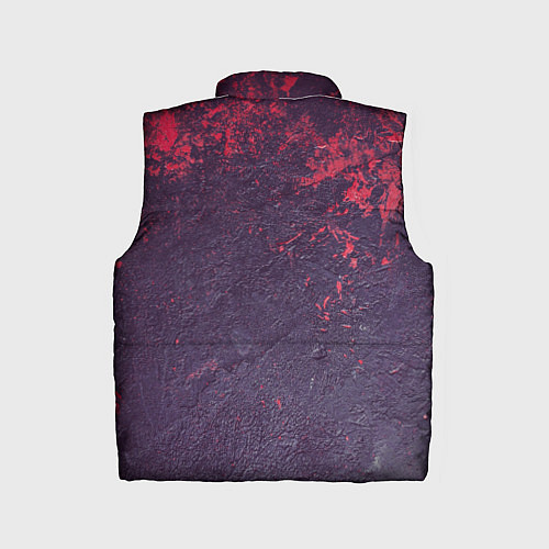 Детский жилет Наскальная чёрная текстура с красными брызгами / 3D-Черный – фото 2