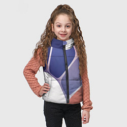 Детский жилет Узор из синих, фиолетовых, белых и оранжевых камне, цвет: 3D-черный — фото 2