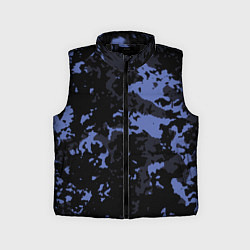 Детский жилет Тёмно-синий камуфляж, цвет: 3D-черный