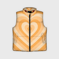 Детский жилет Hearts orange, цвет: 3D-красный