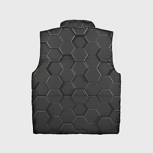 Детский жилет Abstraction hexagon grey / 3D-Красный – фото 2