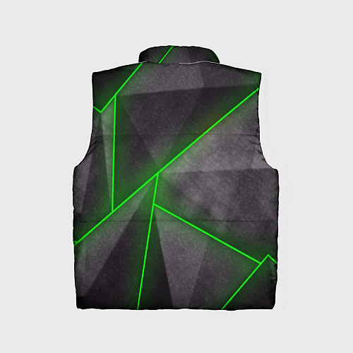 Детский жилет Stripes Abstract green / 3D-Черный – фото 2