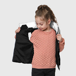 Детский жилет Абстракция текстура соты, цвет: 3D-черный — фото 2