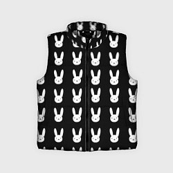 Детский жилет Bunny pattern black, цвет: 3D-светло-серый