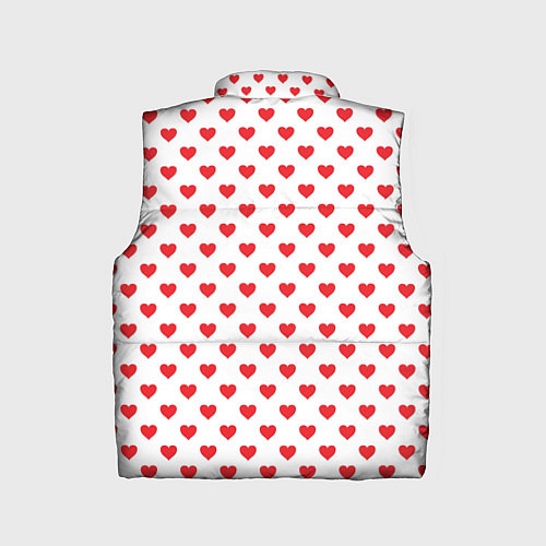 Детский жилет Сердечки - паттерн / 3D-Черный – фото 2