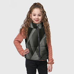 Детский жилет Абстрактные серые острые металлические листы, цвет: 3D-светло-серый — фото 2