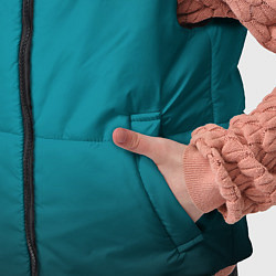 Детский жилет Темно-бирюзовый градиент, цвет: 3D-черный — фото 2