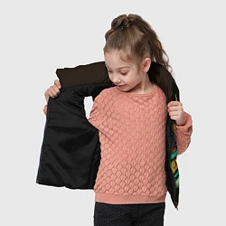 Детский жилет Неоновый корги, цвет: 3D-черный — фото 2