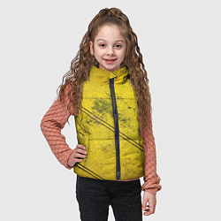 Детский жилет Абстрактная ярко-золотая текстура, цвет: 3D-черный — фото 2