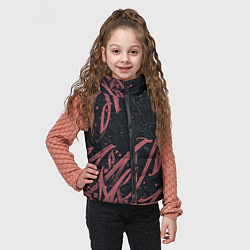 Детский жилет Бордовое граффити, цвет: 3D-черный — фото 2