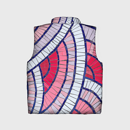 Детский жилет Абстрактная белая-фиолетовая-красная текстура / 3D-Черный – фото 2