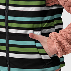 Детский жилет Абстрактные тёмные полосы, цвет: 3D-черный — фото 2