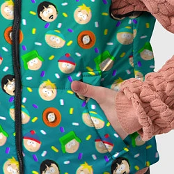 Детский жилет Южный Парк - паттерн персонажи, цвет: 3D-светло-серый — фото 2