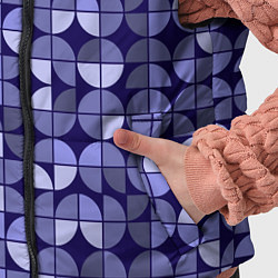 Детский жилет Фиолетовая геометрия Ретро паттерн, цвет: 3D-светло-серый — фото 2