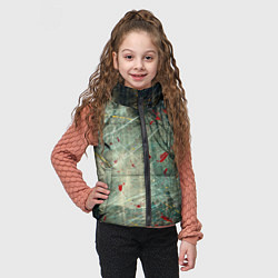 Детский жилет Абстрактные листья, краски и тени, цвет: 3D-светло-серый — фото 2