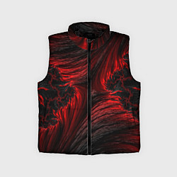 Детский жилет Red vortex pattern, цвет: 3D-черный