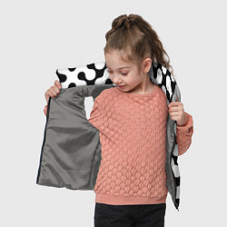Детский жилет Чёрно-белый растровый узор, цвет: 3D-светло-серый — фото 2