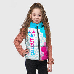 Детский жилет Fallout neon gradient style: по-вертикали, цвет: 3D-черный — фото 2