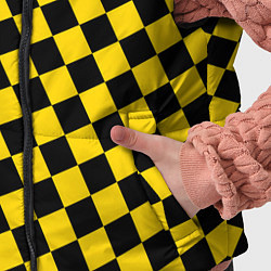 Детский жилет Черно-желтая мелкая клетка, цвет: 3D-красный — фото 2