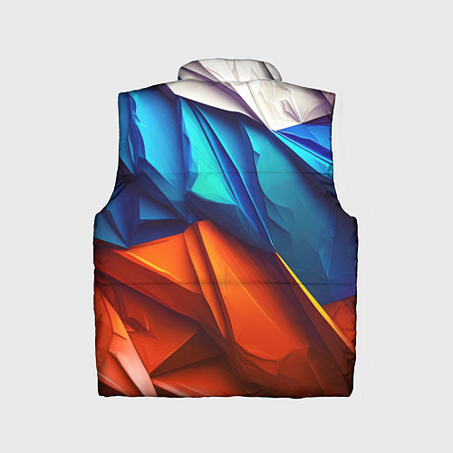 Детский жилет Российский флаг на скале / 3D-Красный – фото 2