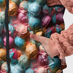 Детский жилет Сочный узор из мороженного, цвет: 3D-черный — фото 2