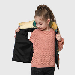 Детский жилет Абстрактная гранжевая композиция с пятнами: арт не, цвет: 3D-черный — фото 2
