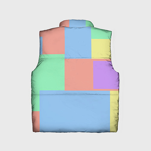 Детский жилет Разноцветные квадраты и прямоугольники / 3D-Красный – фото 2