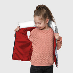 Детский жилет Сердечко россии - треугольники, цвет: 3D-красный — фото 2