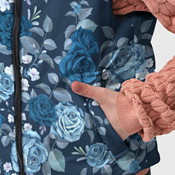 Детский жилет Голубые розы паттерн, цвет: 3D-светло-серый — фото 2