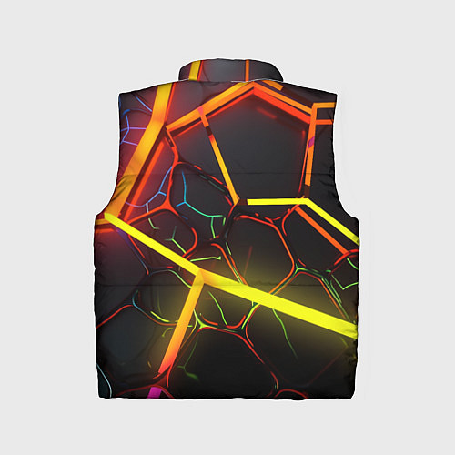 Детский жилет Неоновые трубки / 3D-Черный – фото 2