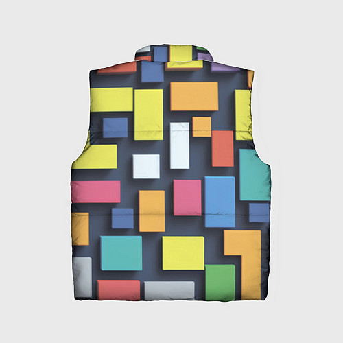 Детский жилет Тетрис цветные кубики / 3D-Черный – фото 2