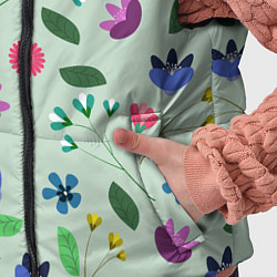 Детский жилет Цветы, веточки и листья, цвет: 3D-светло-серый — фото 2