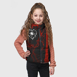 Детский жилет Гранж, разводы и паук, цвет: 3D-черный — фото 2