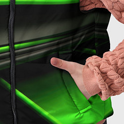 Детский жилет Black green textureпоп, цвет: 3D-черный — фото 2