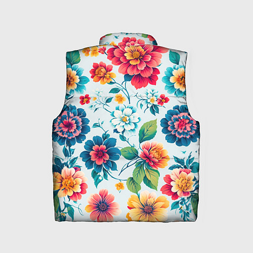 Детский жилет Цветочный узор красивый / 3D-Красный – фото 2