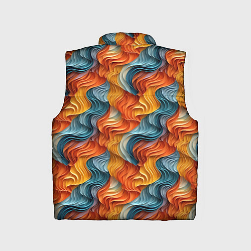Детский жилет Волны ярких красок / 3D-Черный – фото 2