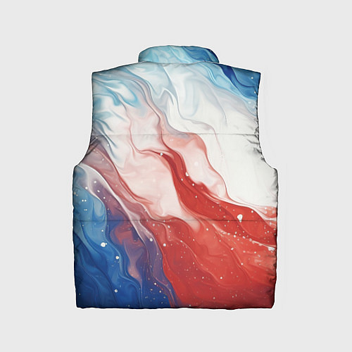 Детский жилет Белый синий красный / 3D-Светло-серый – фото 2